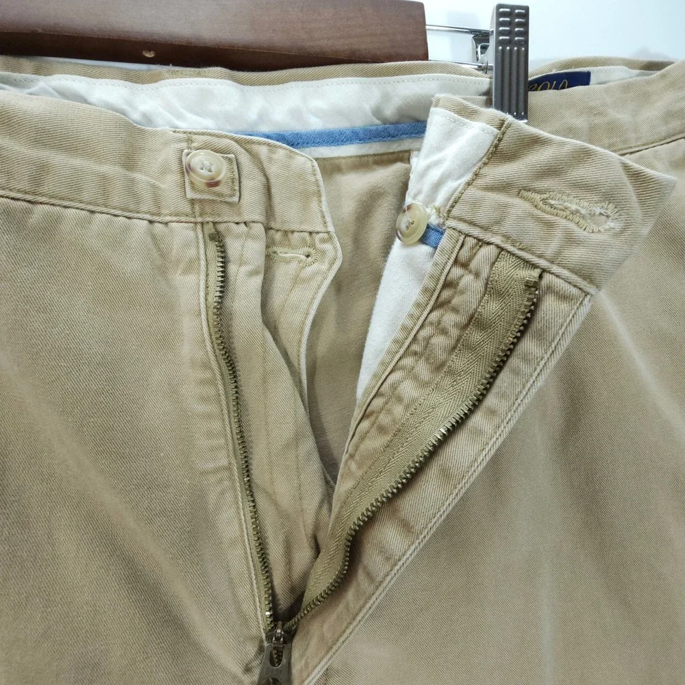 Polo Ralph Lauren Chino Pants Mens 44x30 Tan Classic Fit Cotton Streetwear